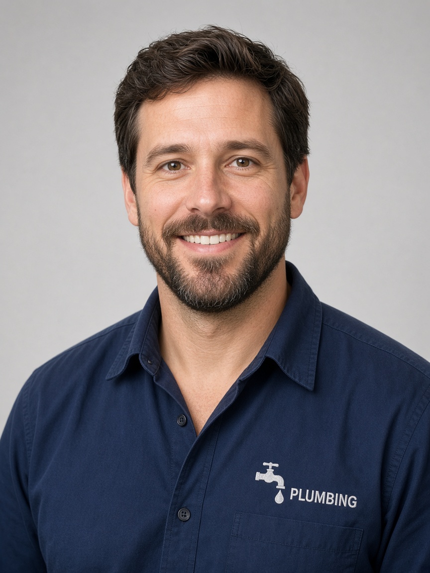 Portrait of Caleb Ruiz, plumbing lead